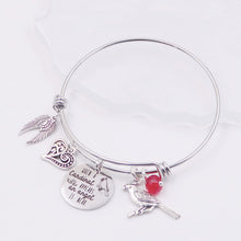 Load image into Gallery viewer, When A Cardinal Appears, An Angel Is Near - Memorial Bangle Bracelet
