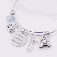 Load image into Gallery viewer, A Dream Is A Wish Your Hear Makes - Maid to Princess - Cinderella Bangle Bracelet
