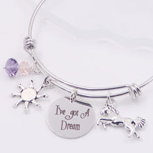 Load image into Gallery viewer, I&#39;ve Got A Dream - Girl with Long Hair - Rapunzel Bangle Bracelet
