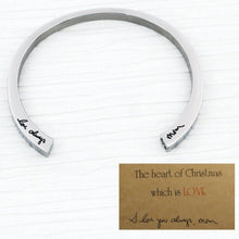 Load image into Gallery viewer, A loved ones handwriting Engraved Cremation Urn bracelet
