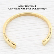 Load image into Gallery viewer, Custom Gold Engraved Cremation Urn Bracelet
