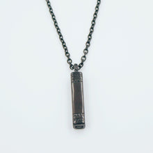 Load image into Gallery viewer, Personalized Black Rectangle Stainless Steel Ashes Pendant
