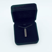 Load image into Gallery viewer, Personalized Black Rectangle Stainless Steel Ashes Pendant
