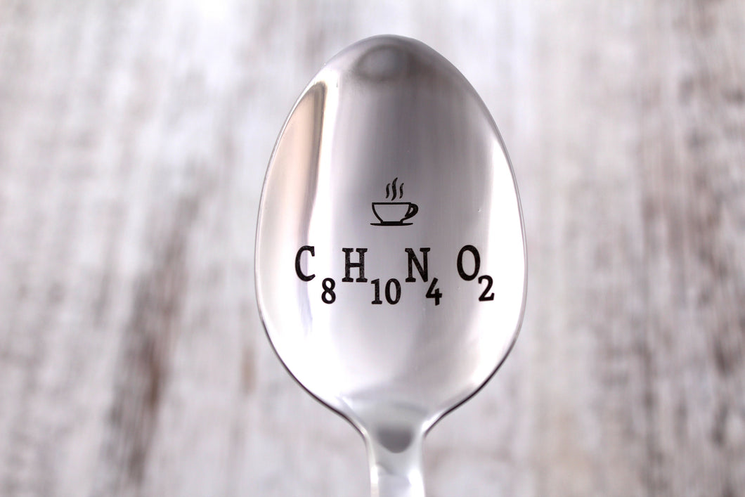 Caffeine Molecule Spoon Gift C8 H10 N4 O2