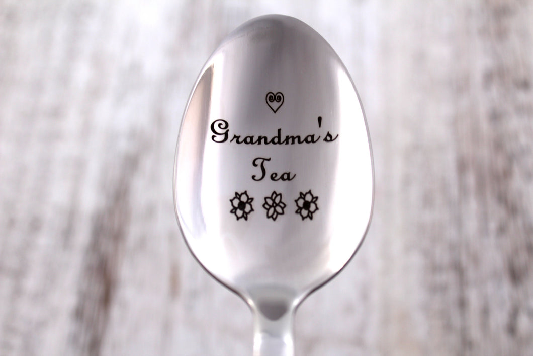 Grandma's Tea Spoon Grandma Gift, Christmas Present Mothers Day Gift, Under 20, Nana Gift mom