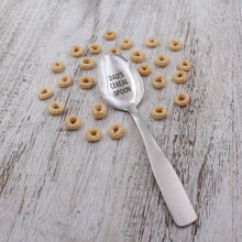 Load image into Gallery viewer, DAD&#39;S CEREAL SPOON Stainless Steel Engraved Dad&#39;s Cereal  Great Gift for Him  Dad&#39;s Personal Cereal Spoon Father&#39;s Day Gift
