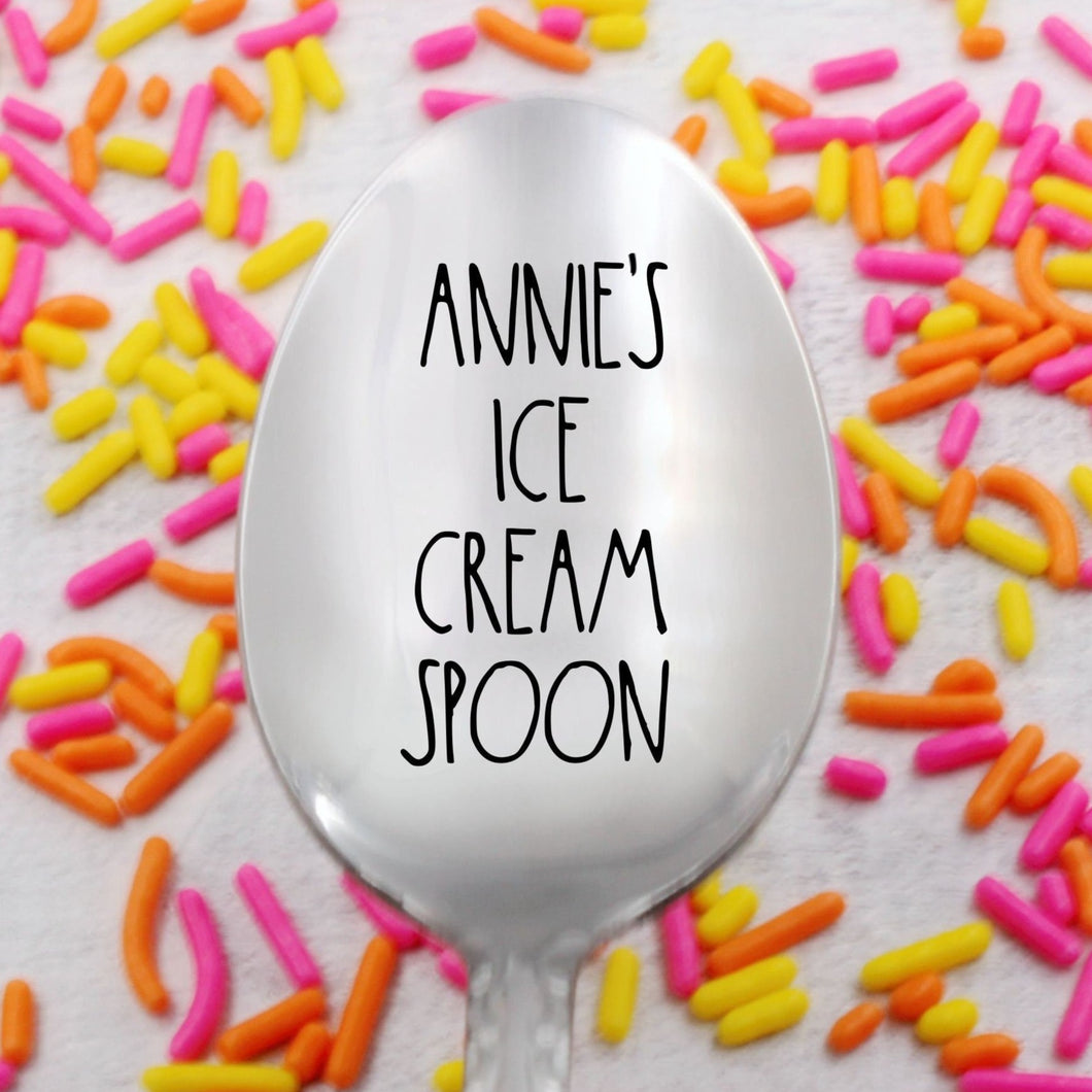 Custom Name Ice Cream Spoon