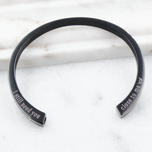 Load image into Gallery viewer, Custom Black Engraved Cremation Urn Bracelet
