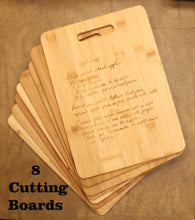 Load image into Gallery viewer, 8pc (EIGHT) Family Recipe Cutting Boards
