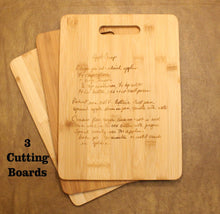 Load image into Gallery viewer, 3pc (Set of THREE) Family Recipe Cutting Boards
